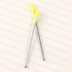 Metal ballpoint pen refill with yellow cap, suitable for crystal diamond rotating pens.
