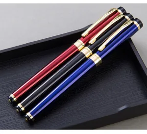Juego de bolígrafos de metal elegante para oficina de negocios y regalos ejecutivos de lujo.