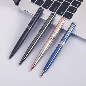 Luxury metal ballpoint pens set in four professional colors for business office and daily use.