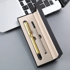 Stylo Signature Tête de Dragon Style Chinois Coffret Cadeau Stylo Roller Métallique d'Affaires Avec Emballage de Luxe