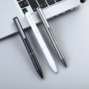 Business rotating metal gel pen 0.5mm black minimalist signature gift set three