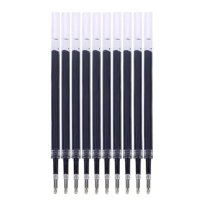 10pcs black ink gel pen refills, smooth writing replacement metal tips for ballpoint pens.