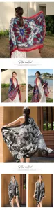 Summer resort ethnic style scarf women lightweight beach shawl sun protection wrap