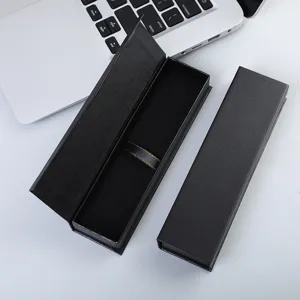 Magnetverschluss Geschenkbox Lange Stiftbox Schwarzes Papier Verpackungsbox Geschäftsgeschenkbox Für Stift Schmuck Aufbewahrung