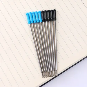 Metal Ballpoint Pen Refills Bullet Tip Replacement Refills Smooth Writing Office School Stationery Supplies Blue Black