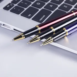 Metal rollerball pen set business gift ballpoint pen custom logo office stationery supplies