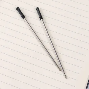 Replacement metal ballpoint pen refill 1.0mm bullet tip stationery writing accessory detail view.