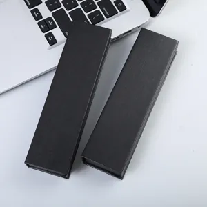 Schwarze magnetische Geschenketui Stiftschachteln mit strukturierter Papieroberfläche.