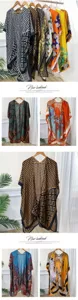 Women's stylish printed kimono cardigan lightweight summer beach cover up sunscreen shawl top.