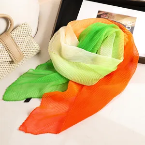 Écharpe Dégradé Arc-en-ciel pour Femmes Châle Léger Respirant Doux Protection Solaire d'Été Mode Foulard Imprimé