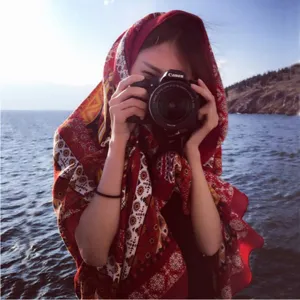 Women Ethnic Print Cotton Linen Scarf With Tassels Long Shawl Beach Towel Versatile Sun Protection Fashion Wraps