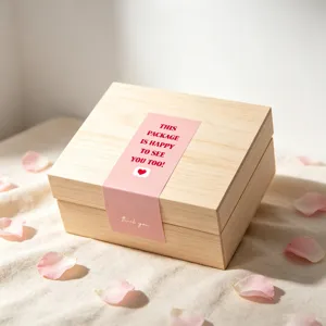 Adesivo di sigillatura rettangolare rosa per confezione regalo, etichetta decorativa carina.