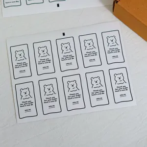 Adesivi di ringraziamento orso carino etichette di sigillo per regalo 100 pz