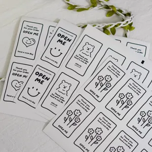 100pz adesivi di ringraziamento minimalisti per confezioni regalo e sigilli artigianali.