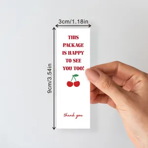 Adesivo rettangolare di ringraziamento per confezioni regalo e sigillo, carta premium.