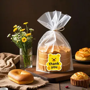 Adorables autocollants merci ours pour emballage de boulangerie, étiquettes de scellement.
