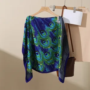 Women's Casual Boat Neck Loose Satin Sun Protection Top Short Sleeve Printed Fashion Elegant Blouse Beachwear