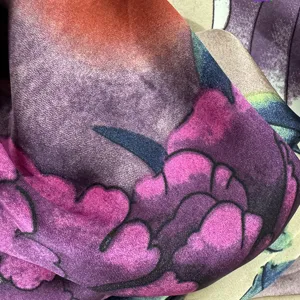 Stylish off-shoulder silk-feel blouse for women, summer thin short top with floral print.