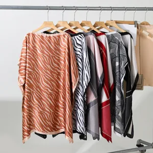 Vrouwen zomer losse boot hals blouse zonbescherming shirt casual chic geprint elegant topje