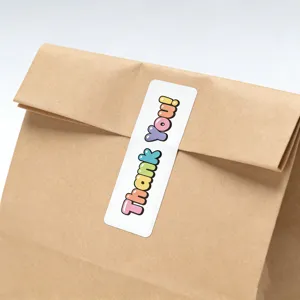 Simpatici adesivi di ringraziamento in rotolo per confezioni regalo e scrapbooking.