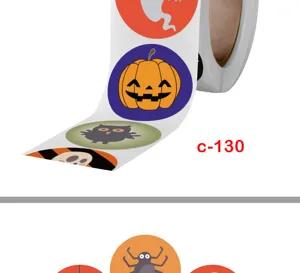 Halloween rollen stickers decoratieve cadeautjes etiketten feest detail weergave