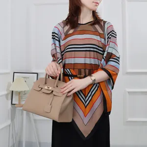 2024 new imitation silk pullover sun protection scarf shawl for women loose versatile top