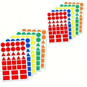 Colorful Round Dot Stickers Kindergarten DIY Art Craft Decorative Adhesive Decals