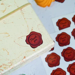 Vintage red wax seal stickers for wedding invitations, gift wrapping, and party decor 100pcs