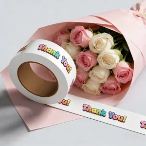 Nastro Washi Thank You Carino Rotolo Adesivi Lettere Bolla 3D Decorazione Sigillo Diario