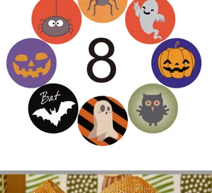 Halloween rolsticker detailweergave met pompoen en spook ontwerpen voor feestelijke decoratie.