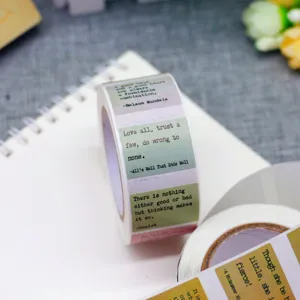 English quote washi tape decorative stickers journaling supplies adhesive crafting paper tape.