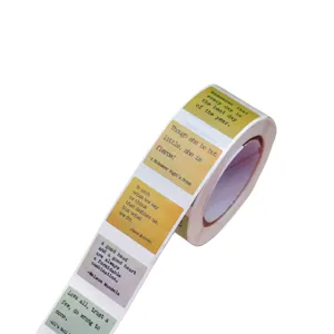 Roll of English quote stickers, vintage literary motivational sticker roll for journaling.