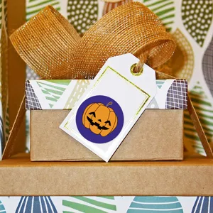 Halloween pompoen sticker cadeauverpakking set feestelijke decoratieve label voor feest.