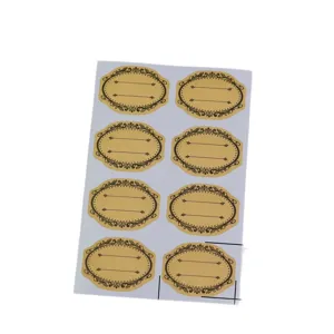 Vintage kraft paper sticker sheets with empty lines for DIY writing, gift packaging and decor.