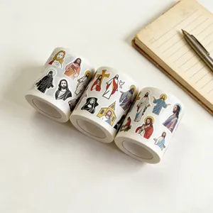 Vintage Jesus themed washi tape set for journaling DIY craft decorative masking stickers