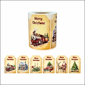 Christmas decorative adhesive sealing stickers gift bag packaging set holiday labels roll