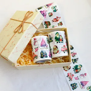 Christmas sticker roll waterproof 24 patterns DIY handmade party decoration gift box