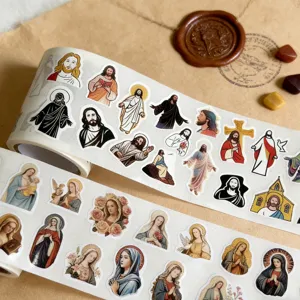 Vintage Religious Jesus And Madonna Washi Tape Roll Retro Christian Art Stickers For Journaling Scrapbooking Craft Decor