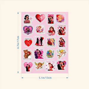Valentine's Day stickers romantic love hearts cupids for scrapbooking party decor
