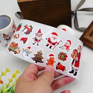 Christmas sticker roll 480pcs waterproof 24 designs DIY party holiday decor gift!