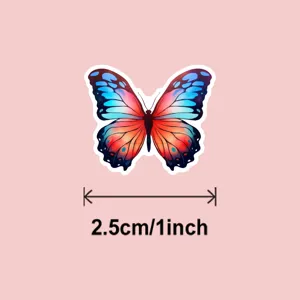 Bunter Schmetterling Dekorationsaufkleber für Briefumschlag und Geschenk, 2,5 cm, schönes Design.