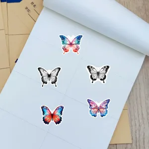 Bunte Schmetterlings-Rollenaufkleber, exquisite Deko-Sticker fuer Geschenkverpackung u. Briefumschlaege.