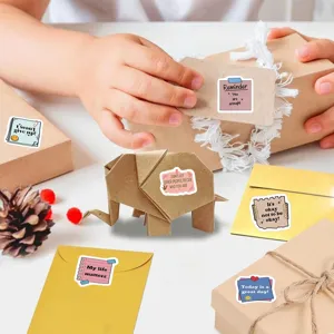 Cute motivational quote stickers set for journaling, diary, and stationery decoration.