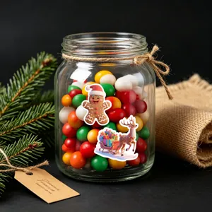 Grazioso set di adesivi natalizi, ideale per diario fai da te e decorazione creativa.