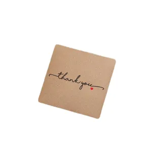 Kraft paper thank you sealing sticker minimalist design gift packaging sticker for handmade crafts