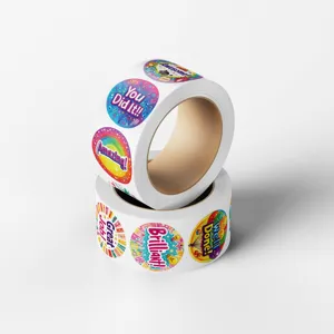 500pcs/roll reward encouragement stickers round teacher kids motivation seal labels roll