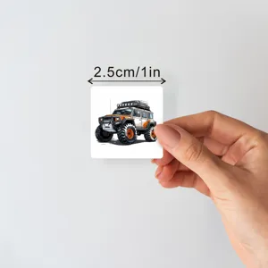 Waterproof cartoon car sticker roll, 2.5cm small sealing sticker for packaging and gifts.