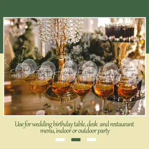 Tarjetas de sitio de acrílico transparente para mesas de boda, nombres personalizados para fiestas.