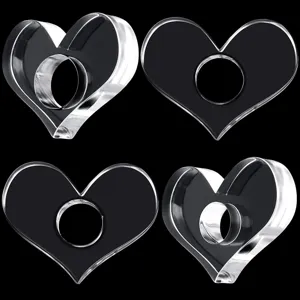 Transparent Acrylic Heart Thumb Bookmark Creative Reading Page Holder Clear Finger Book Ring For Book Lovers