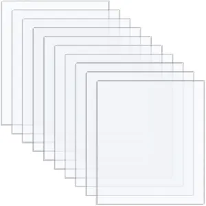 10 Stk. Klare Acrylplatten für Bilderrahmen Ersatz DIY Plexiglas transparente Leerplatten